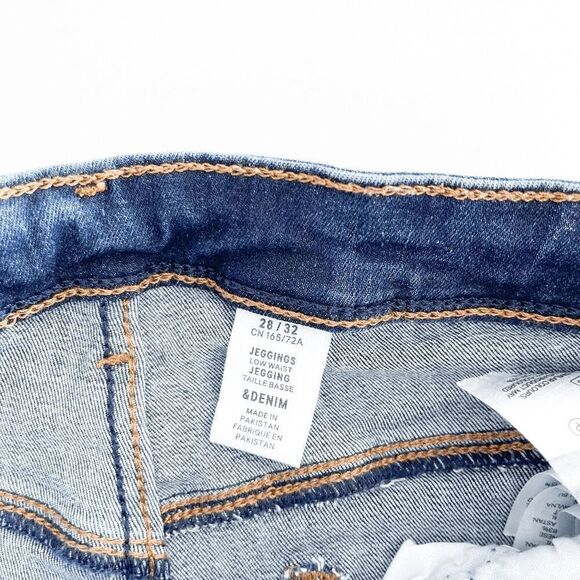 H&M Womens Classic Denim Low Waist Jeggings Jeans Blue Stretchy Size 28 - Picture 5 of 9